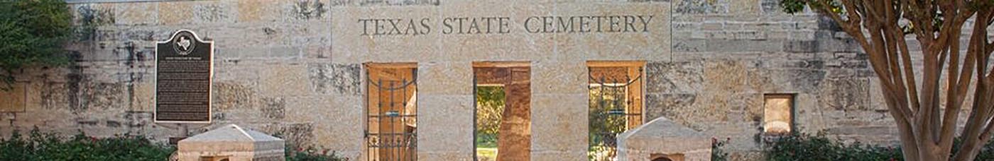 Texas State Cenetery, banner