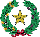 Texas star and wreath